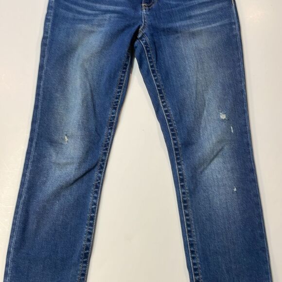 KUT from the Kloth Stevie Straight Leg Women’s Jeans Medium Wash Distressed Sz 4 - Picture 4 of 11